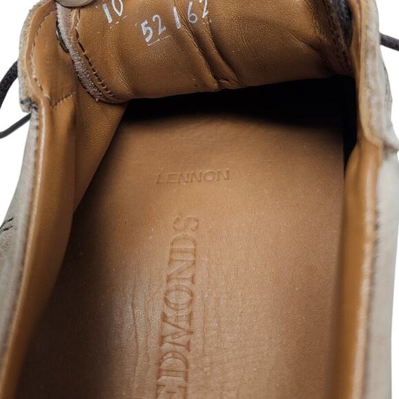 Allen Edemonds 10 Lennon Voyager Oxford Taupe Brown Leather Lace Up Loafer main image 4
